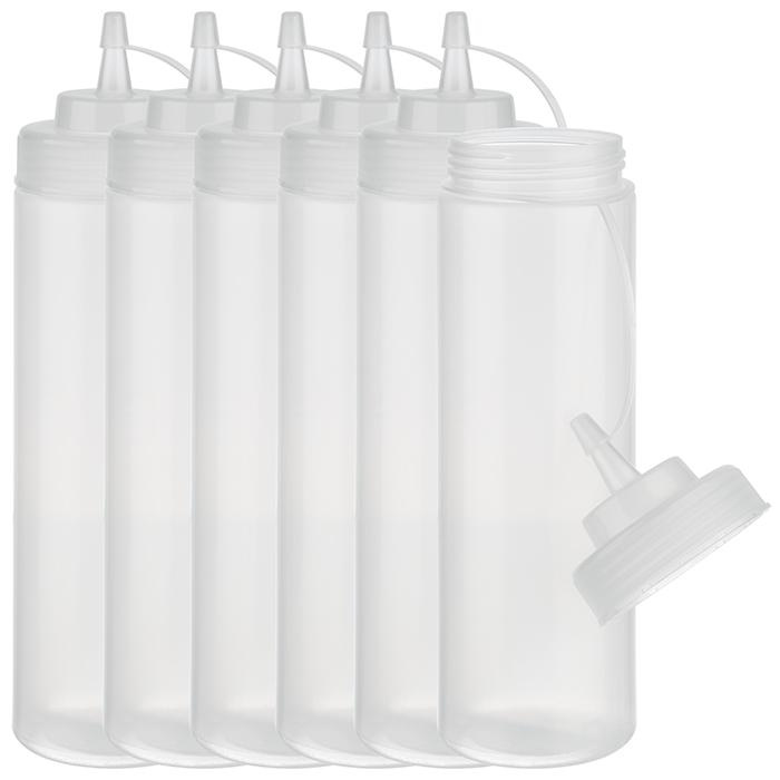 Distributeur pour sauces froides avec bouchon, transparent, lot de 6 pièces, 760 ml | APS 93256