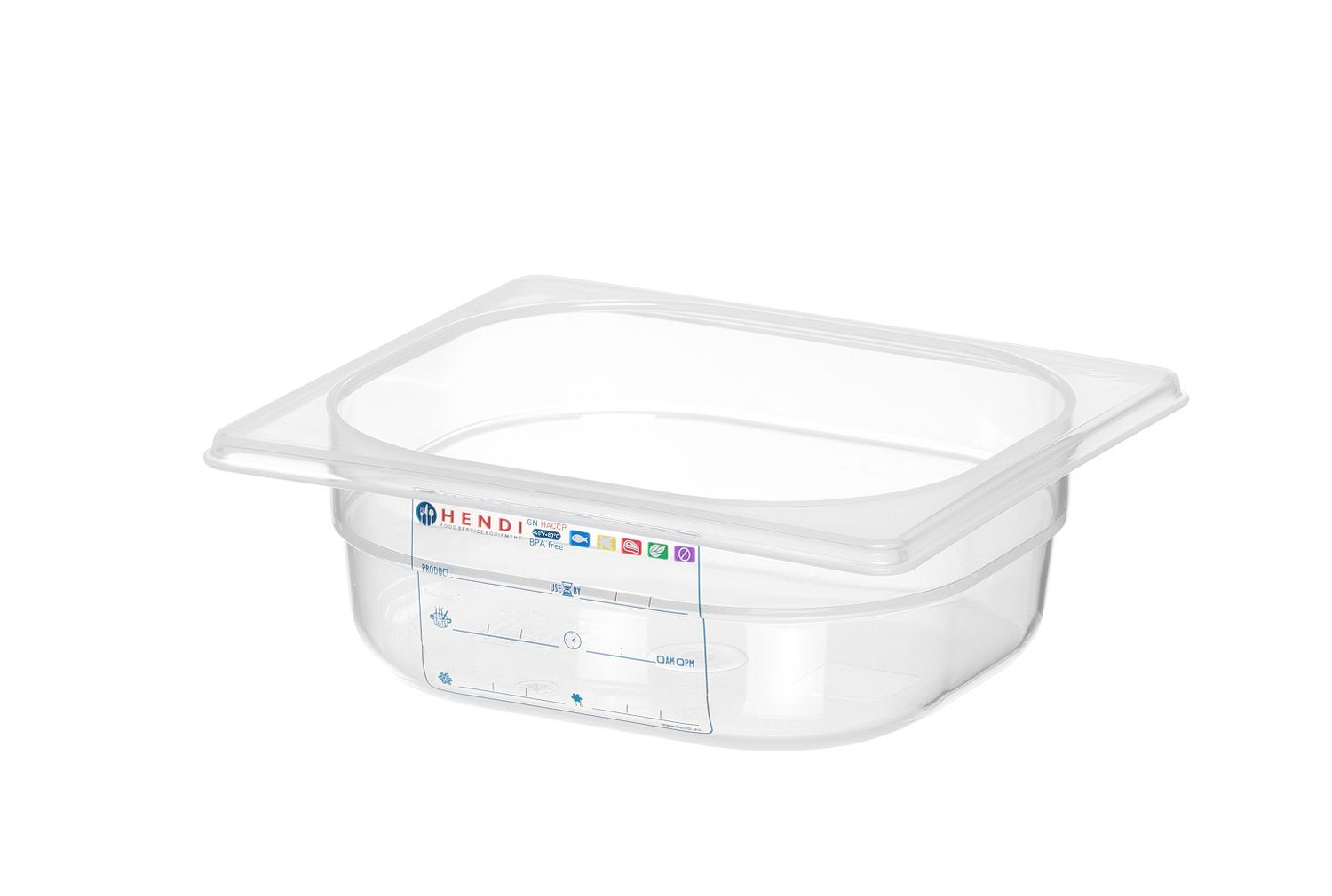 Récipient GN 1/6 prof. 6,5 cm en polypropylène HACCP | HENDI 880487