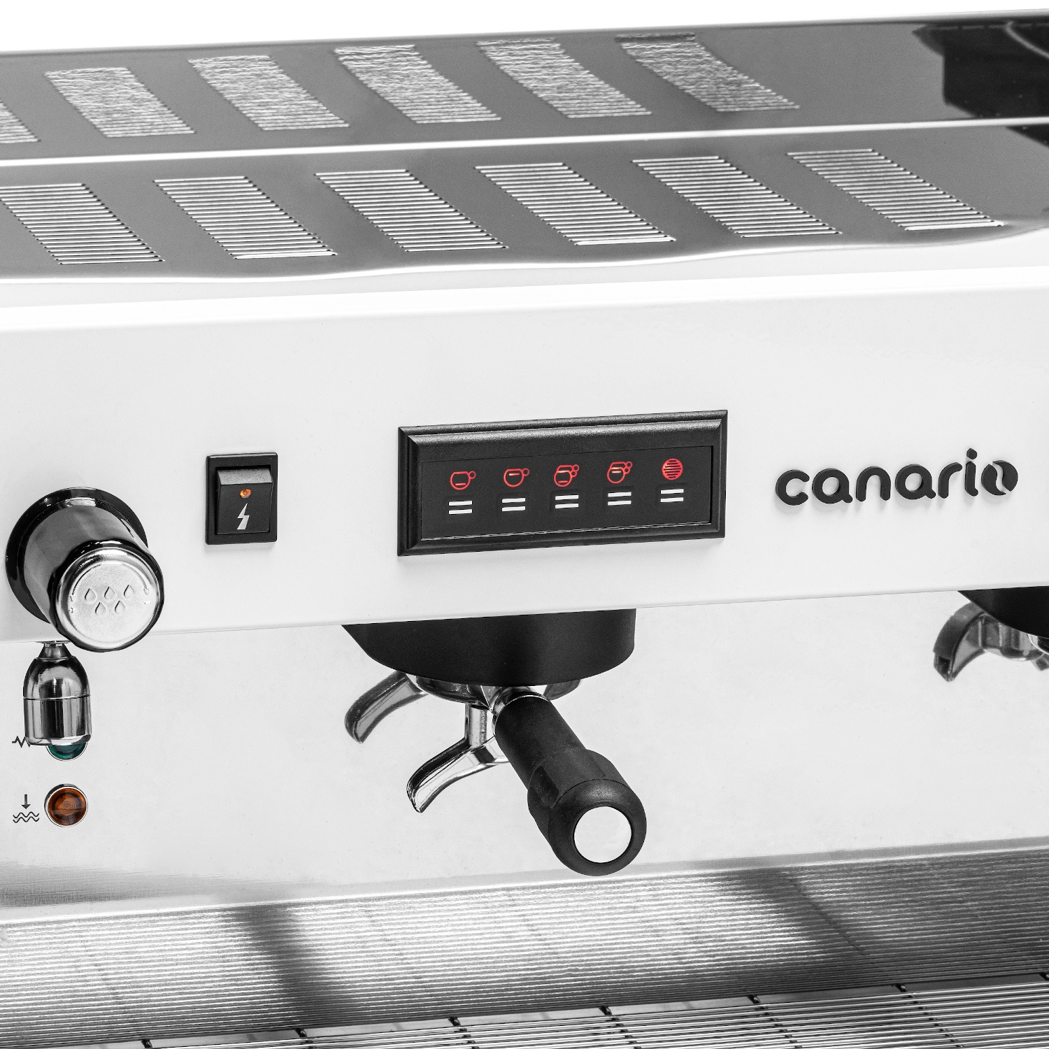 Machine à café expresso 2 groupes à porte-filtre, blanche, 10,5 l, 4,5 kW, 230 V | CANARIO CAFE CC034