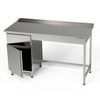 Table de travail en acier inoxydable avec placard et tiroir 210x60x85 cm | FORGAST
