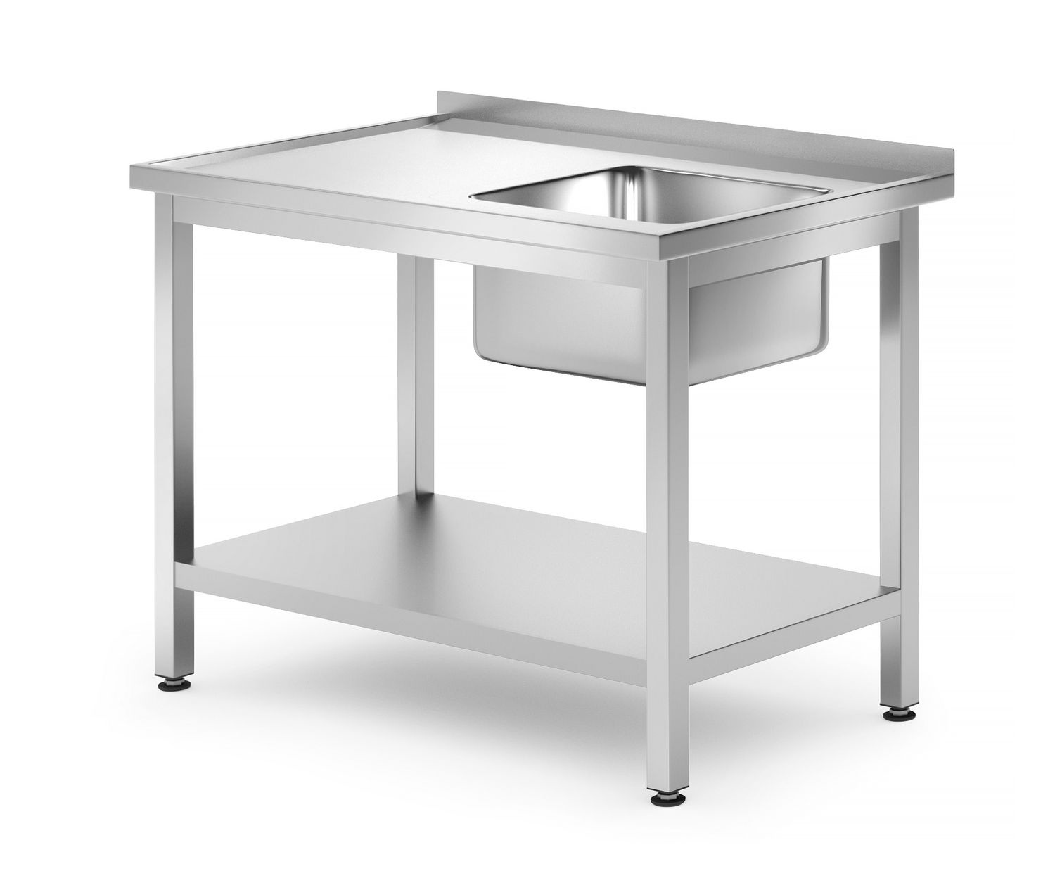 Table avec évier 1 bac et étagère | HENDI 812938
