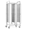 Chariot pliable en acier inoxydable pour plateaux et bacs - pour 30 GN 1/1 | FORGAST FG01103