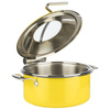 Ensemble avec casserole pour réchaud à induction, couleur jaune, 4 l | APS 12336