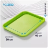 Plateau fast food vert, polypropylène, 40x30 cm, rectangulaire | FORGAST FG12522