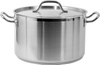 Casserole moyenne en acier inoxydable - capacité 16,1 L avec couvercle | YATO YG-00025