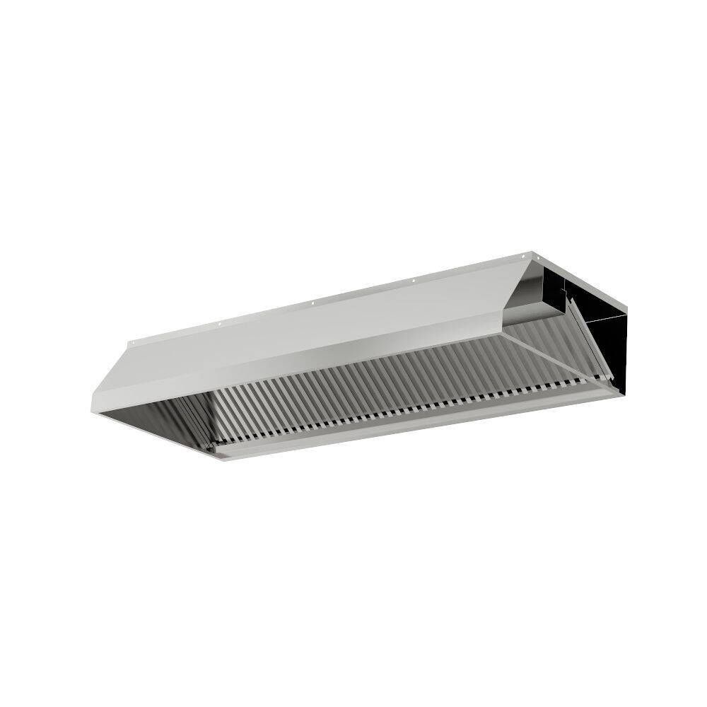Hotte murale trapézoïdale en acier inoxydable 110x120 cm | FORGAST
