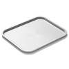 Plateau fast food gris, polypropylène, 45x35 cm, rectangulaire | FORGAST FG12535