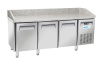 Table réfrigérée 3-portes pour pizza, 640 l, système de réfrigération dynamique, 202,5x80x104 cm | ARKTIC 236796