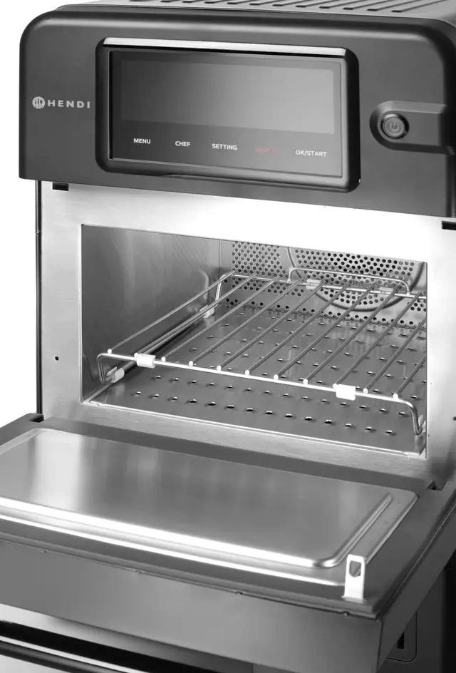 Four convection-micro-ondes CombiTurbo, 18 L, noir, 230 V / 3000 W | HENDI 281277