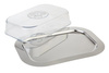 Plateau FINESSE en acier inoxydable avec couvercle en polystyrène, 42x31x8,5 cm | APS 13122