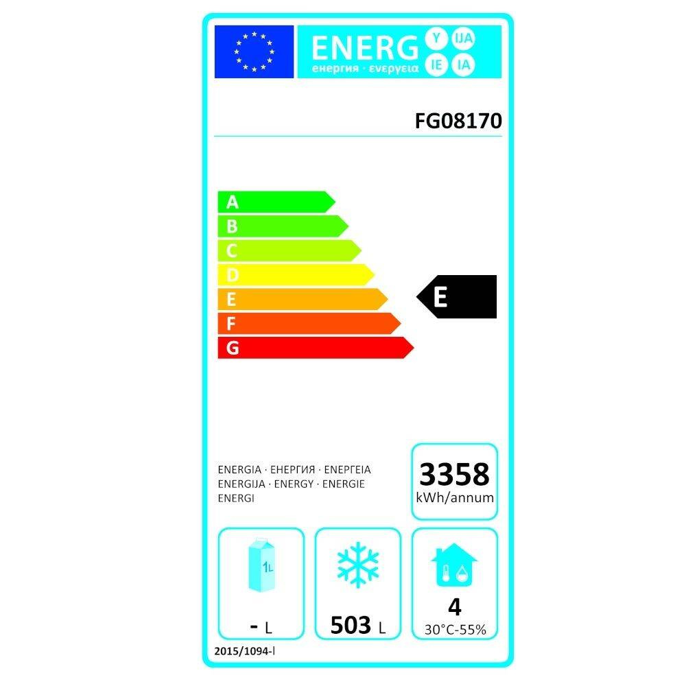 Armoire frigorifique négative 1 porte GN 2/1 685 L, en acier inoxydable | FORGAST FG08170