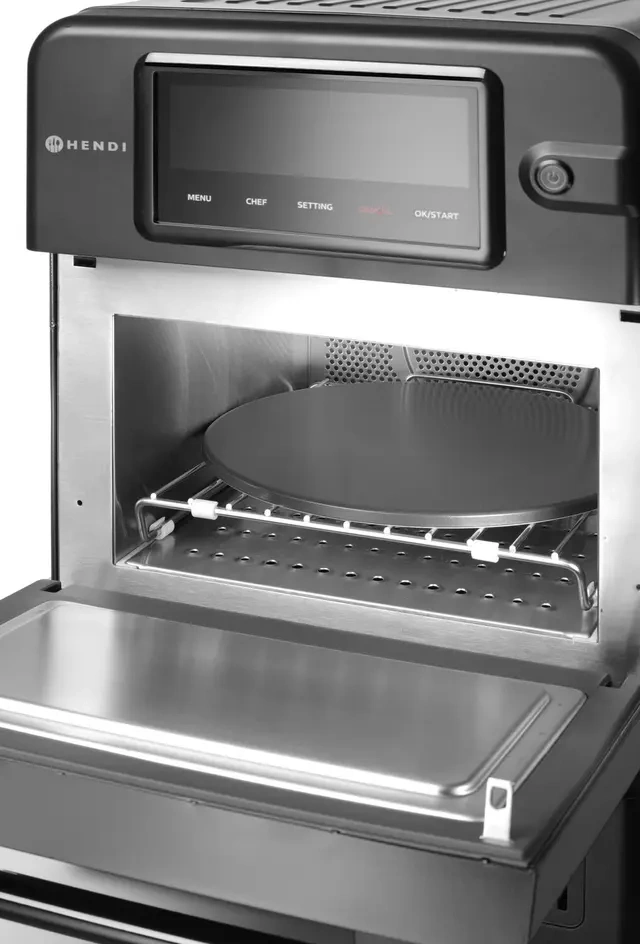 Four convection-micro-ondes CombiTurbo, 18 L, noir, 230 V / 3000 W | HENDI 281277