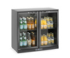 Réfrigérateur de bar pour boissons 158 l, noir, 2 portes, acier laqué, 4 étagères | ARKTIC 236895