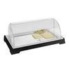 Vitrine de buffet avec élément réfrigérant, sans couvercle TOP FRESH GN 1/1, noir, 58,5x36,5x6 cm | APS 11505