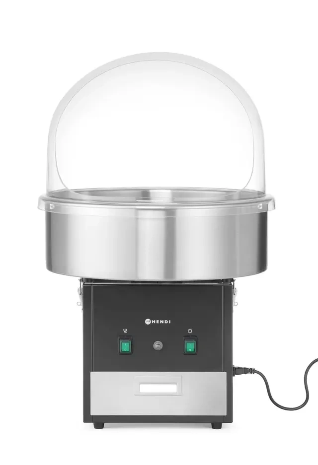 Machine à barbe à papa sans couvercle, couleur noire, 220-240V/1130W, 52x52x(H)50,3 cm | HENDI 282816