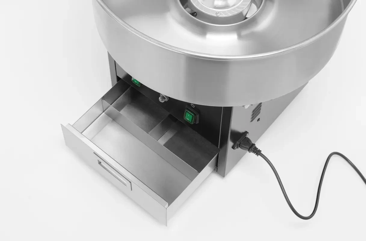 Machine à barbe à papa sans couvercle, couleur noire, 220-240V/1130W, 52x52x(H)50,3 cm | HENDI 282816