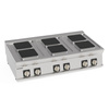 Cuisinière professionnelle électrique de table 6 plaques carrées 22x22 cm | TECNOINOX 716007