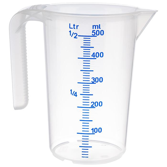 Pichet doseur STACKABLE, avec graduation de couleur bleue, 250 ml | APS 30061
