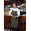 Tablier de cuisine Basic 75 x 90 cm avec poche et boucle vert mousse | KARLOWSKY BLS 5-79-Stck