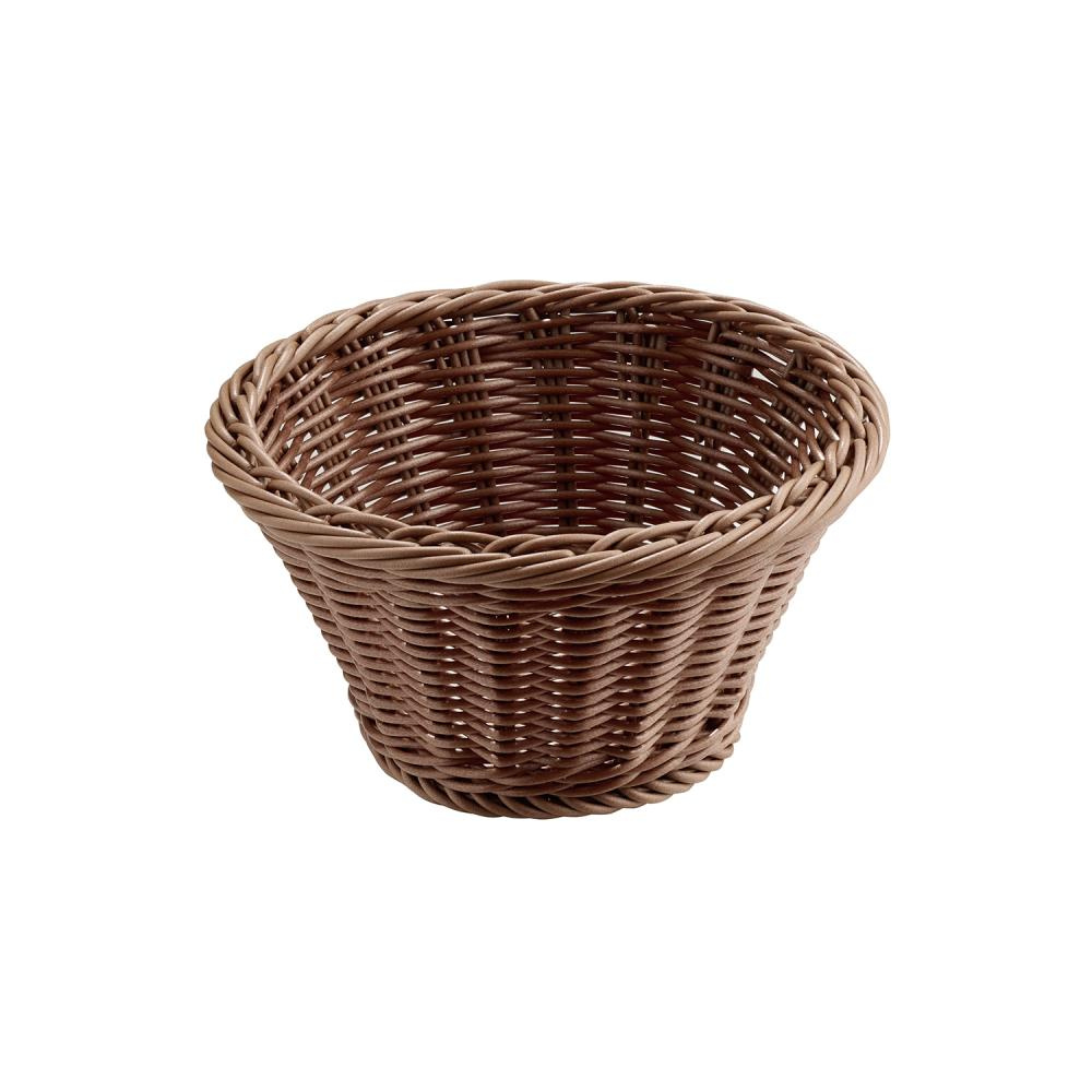 Panier en polypropylène ECONOMIC, rond, brun, 19x9.5 cm | APS 40191