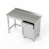Table de travail en acier inoxydable avec placard et tiroir 140x70x85 cm | FORGAST