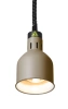 Lampe chauffante pour plats suspendue, cylindrique, beige, 230V/250W | HENDI 273784