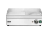 Plaque de grill électrique Kitchen Line, 1/2 lisse 1/2 rainurée, 2,4 kW, 51,8x33 cm | HENDI 154946