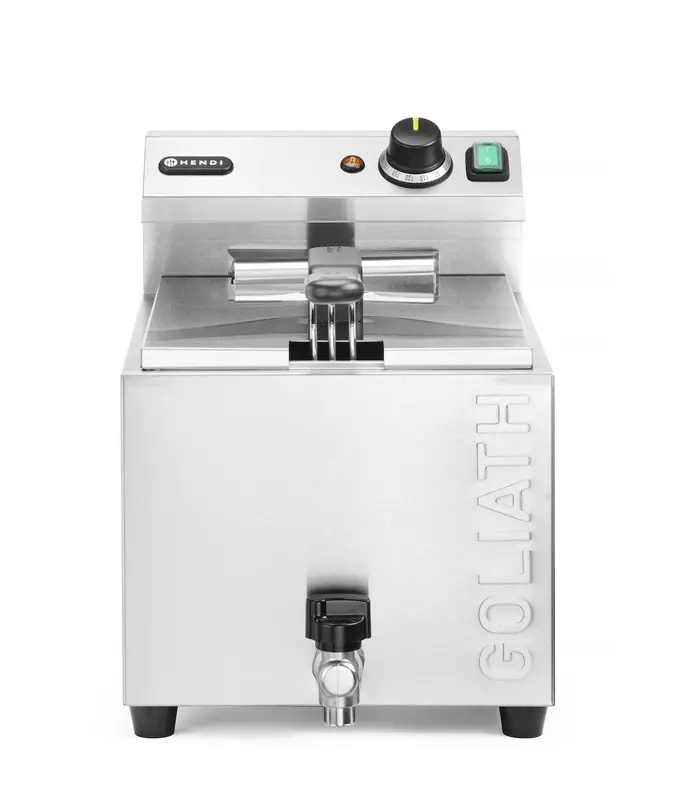 Friteuse XL avec robinet de vidange HENDI GOLIATH, 10L, 300x585x(H)392mm | HENDI 209431