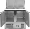 Table réfrigéré 2-portes pour salades avec couvercle inox | YATO YG-05262