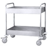 Chariot de transport à 2 étagères pour vaisselle, acier inoxydable, 80x55x92 cm | CONTACTO 8104/002