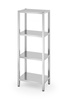 Étagère de stockage inox vissée 4 niveaux 60x40cm | HENDI 812501