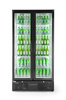 Réfrigérateur de bar pour boissons 2-portes 458 l, aluminium, noir, dégivrage automatique | ARKTIC 233931