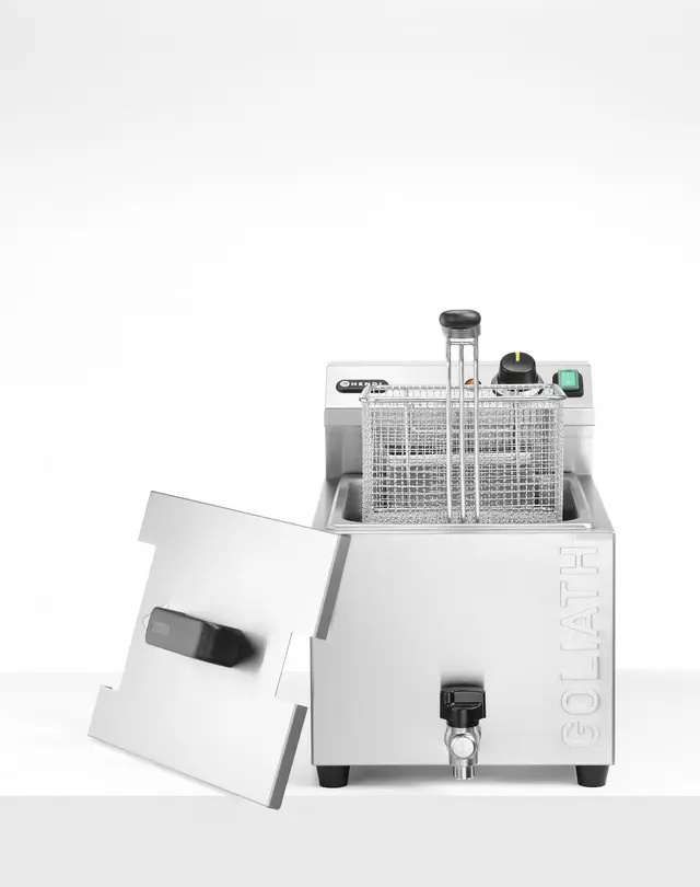 Friteuse XL avec robinet de vidange HENDI GOLIATH, 10L, 300x585x(H)392mm | HENDI 209431