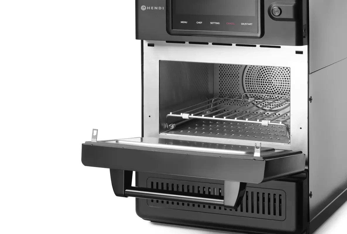 Four convection-micro-ondes CombiTurbo, 18 L, noir, 230 V / 3000 W | HENDI 281277
