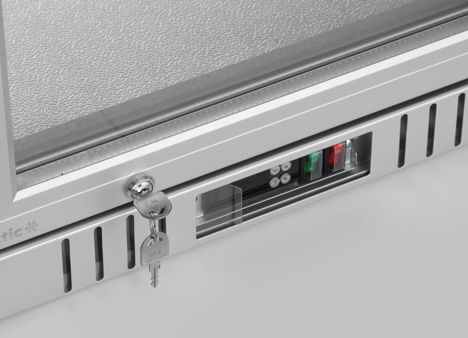 Réfrigérateur à boissons sous-comptoir 1 porte 75 L, aluminium, argenté | ARKTIC 236925