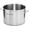 Casserole moyenne en acier inoxydable avec couvercle, 12 l, diamètre 30 cm | FORGAST FG02012