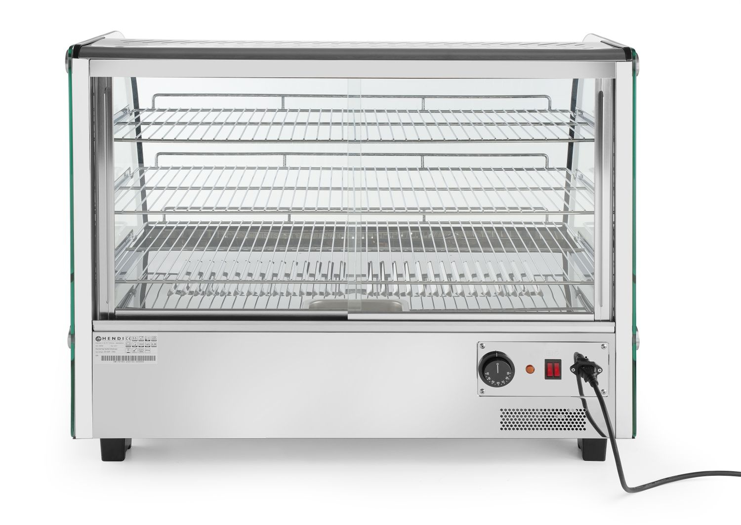 Vitrine chauffante réglable 160 l, 1,5 kW, 230 V | HENDI 233733