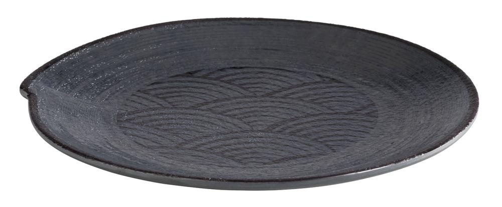 Assiette plate DARK WAVE en mélamine, noire, 22 cm | APS 84908