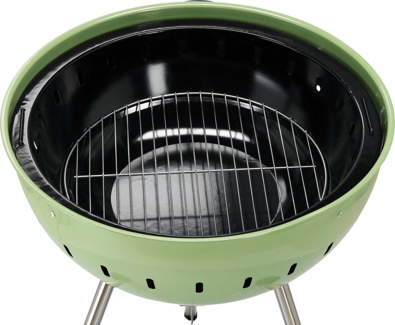 Grill à charbon, rond, ø 54 cm, vert | YATO YG-20303