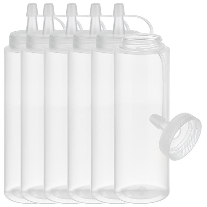 Distributeur pour sauces froides avec bouchon, transparent, lot de 6 pièces, 260 ml | APS 93250