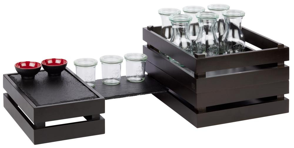Boîte buffet GN SUPERBOX, couleur noire, 35x29x10,5 cm | APS 11627