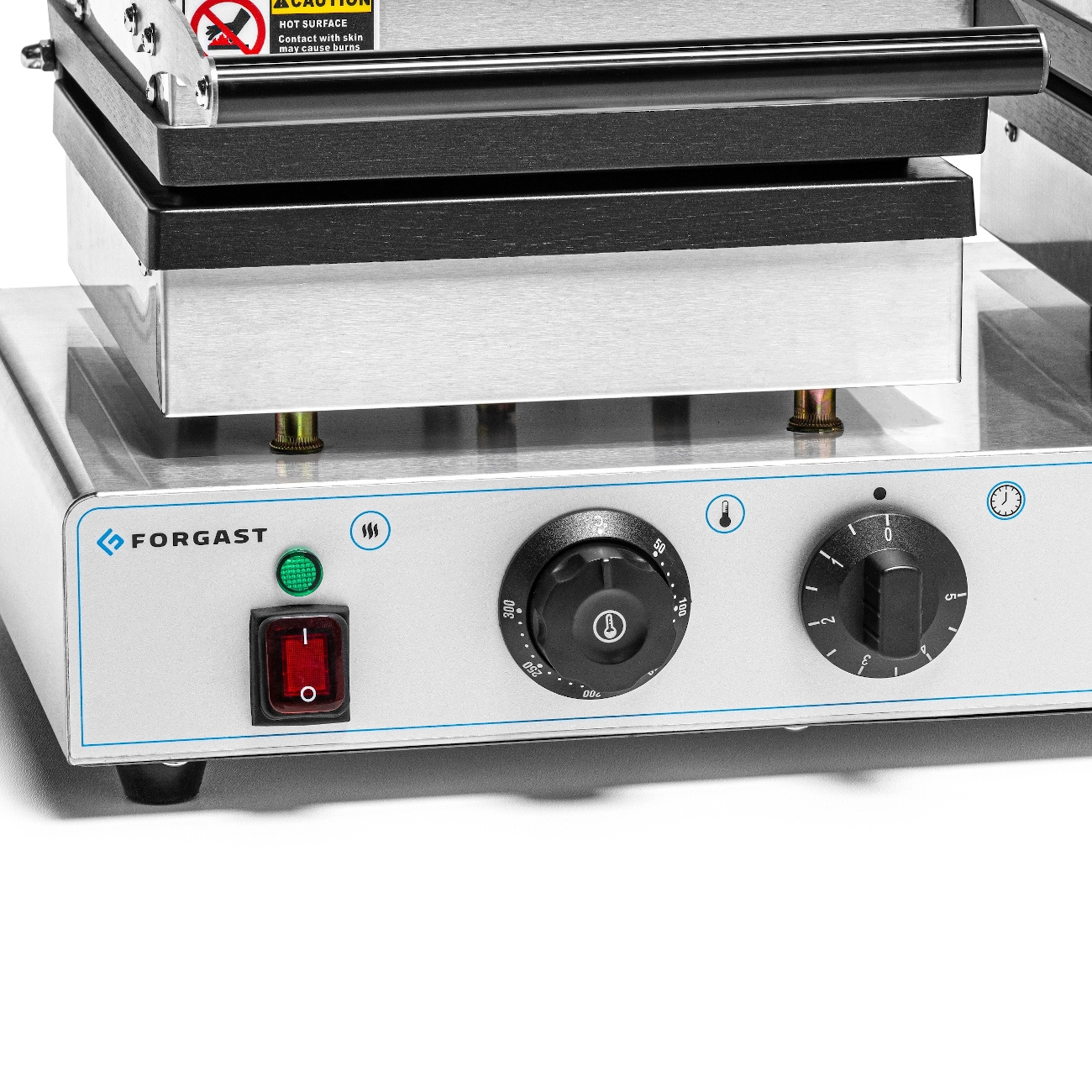 Gaufrier électrique 4x3 double, 8 gaufres, 3,5 kW, 230 V | FORGAST FG09726