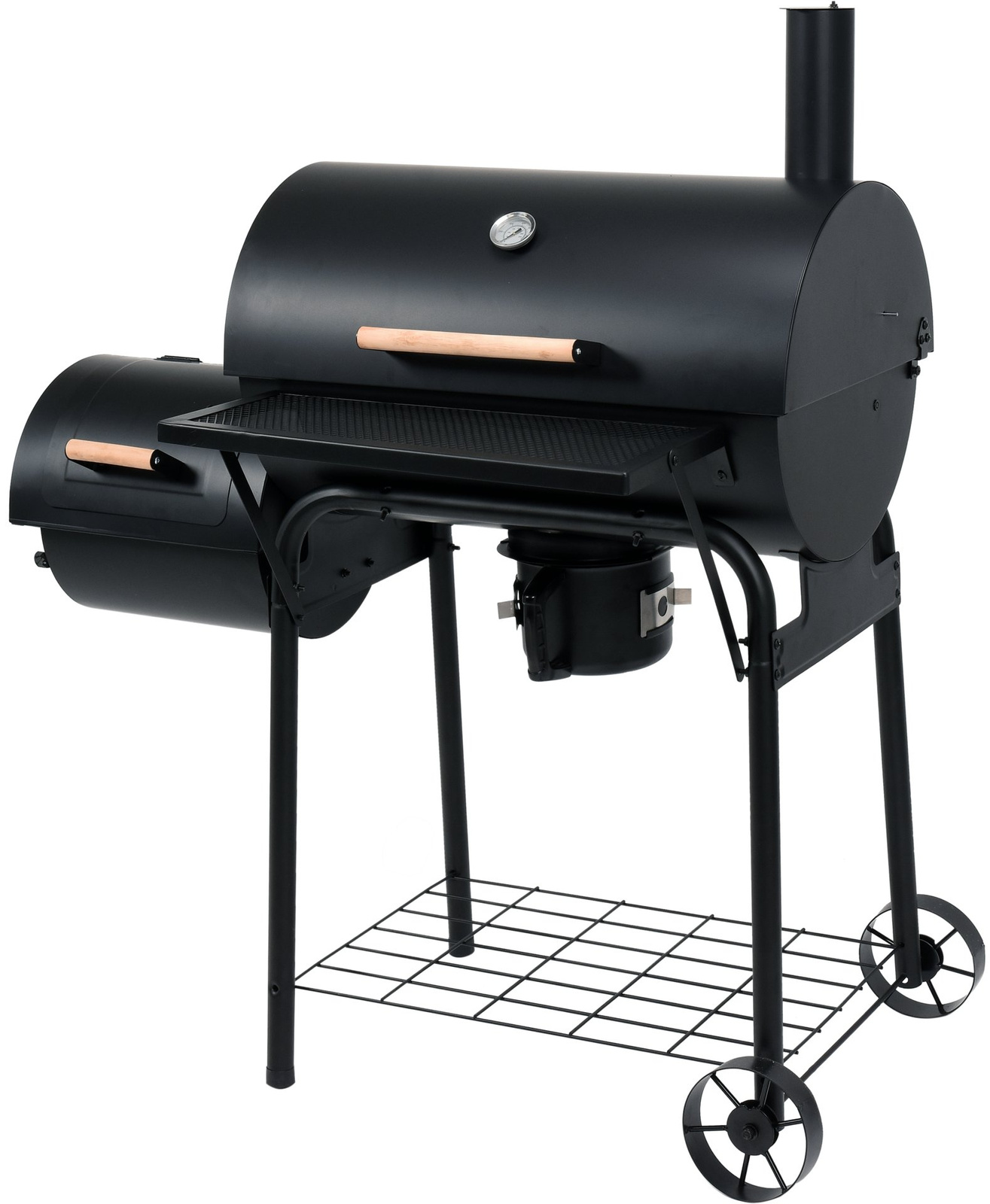 Gril au charbon XXL avec fumoir, grille 64x37 cm | LUND 99587