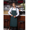 Tablier de cuisine Basic 75 x 90 cm avec poche et boucle vert pin | KARLOWSKY BLS 5-80-pce
