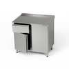 Table de travail en inox avec placard et tiroir 140x70x85 cm | FORGAST