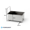 Bac 1 cuve en acier inoxydable mobile bas (prof. 30 cm) 90x70x85 cm | FORGAST