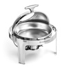 Réchaud de table rond avec hublot 6 L pour combustible | FORGAST FG03110V1