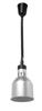 Lampe chauffante pour plats suspendue cylindrique, argentée, 17,5 cm, 0,25 kW | HENDI 273883