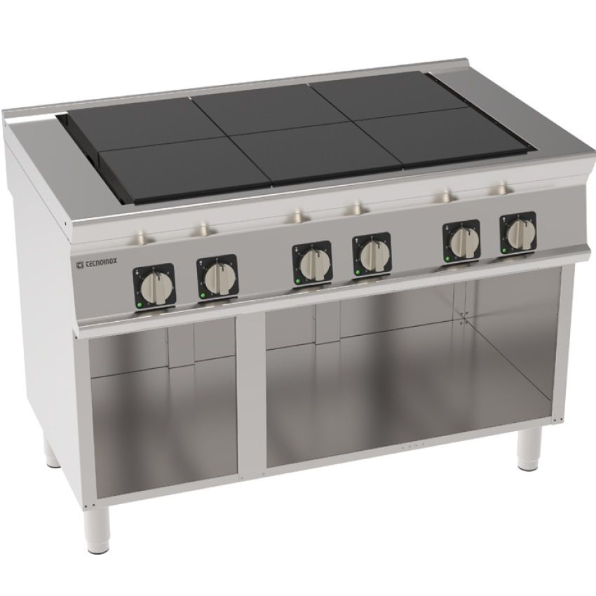 Cuisinière professionnelle électrique 6 plaques | TECNOINOX 716103