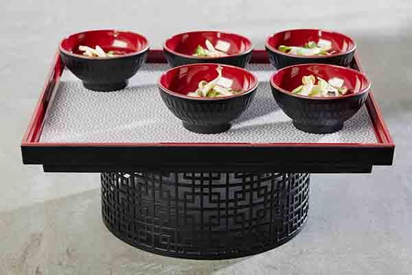 Bol ASIA PLUS, mélamine, noir et rouge, 13x5,5 cm, 350 ml | APS 15418